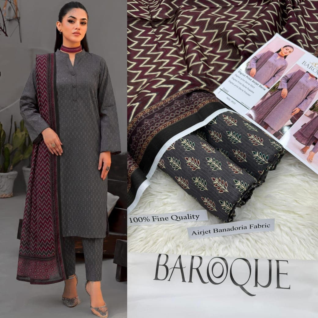Baroque Plain Lawn Suit