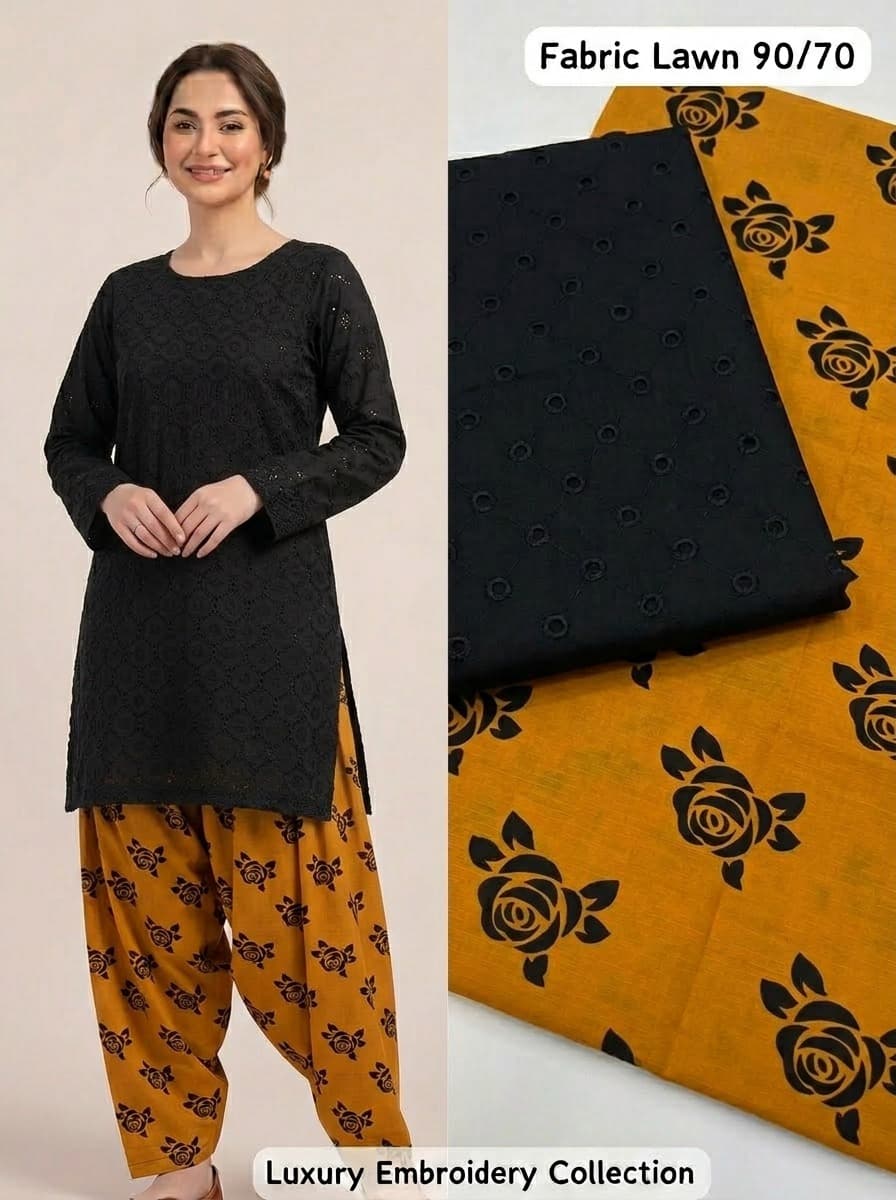 Fabric Lawn Suit