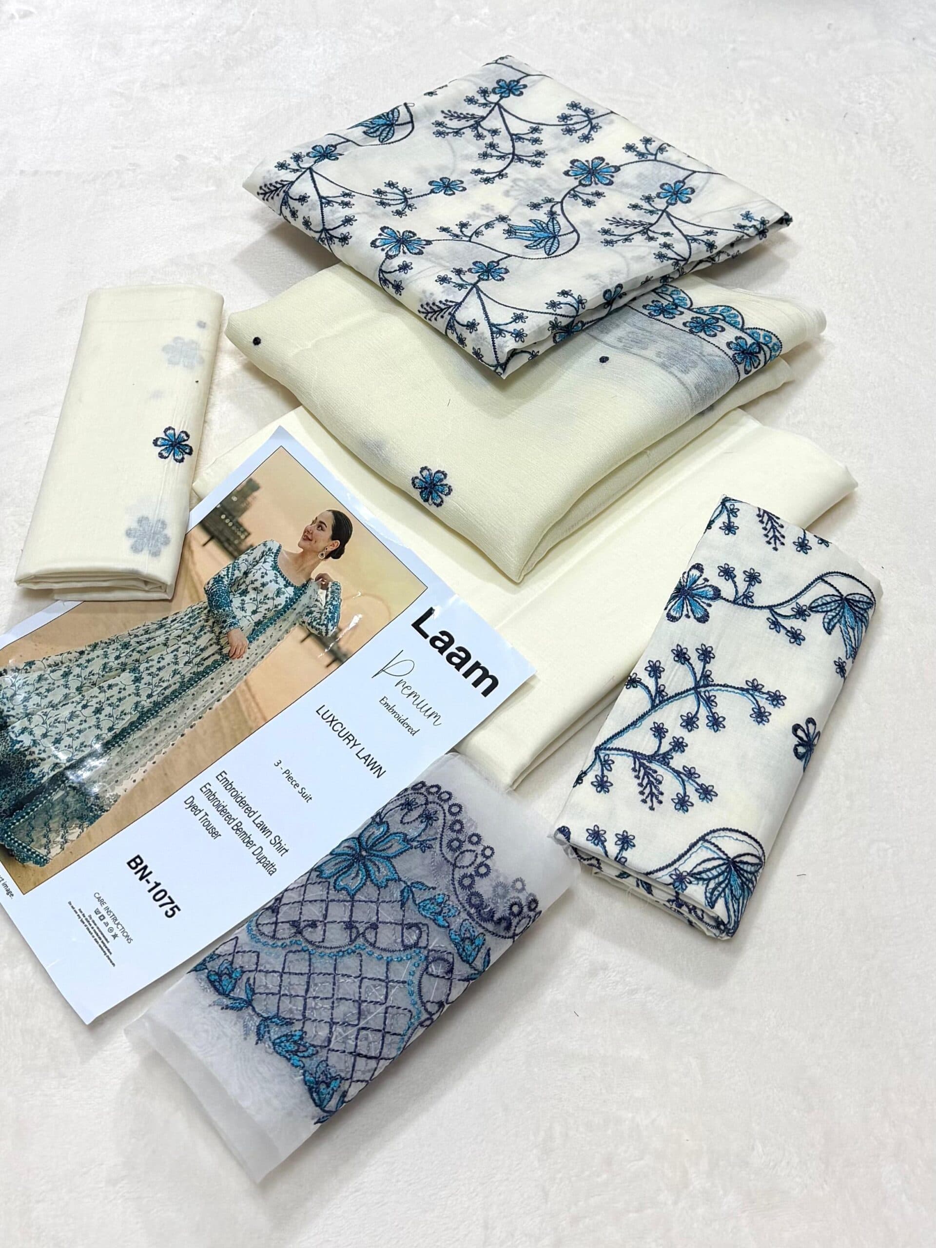 Laam Unstitched 3 piece lawn Suit 