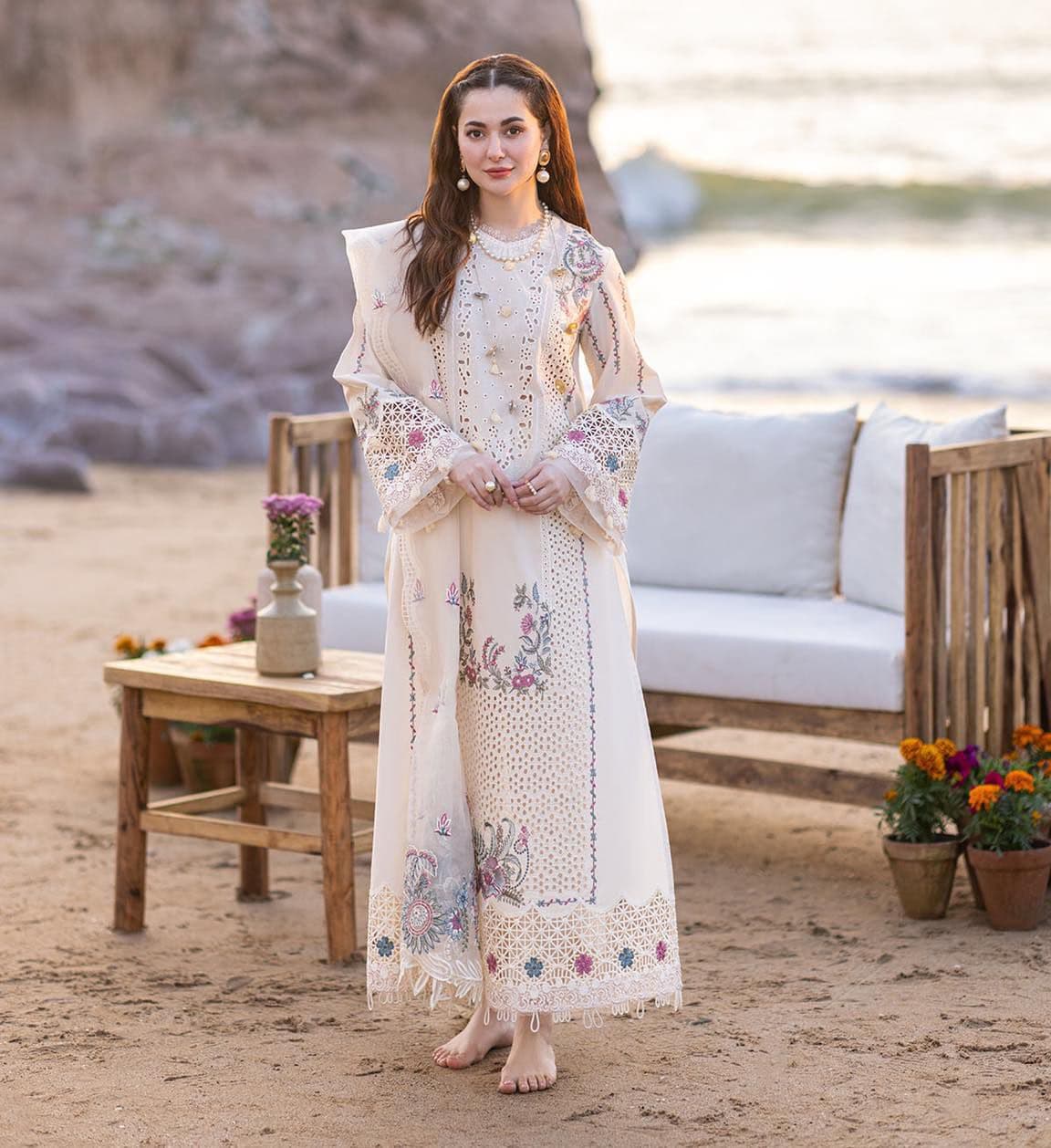 Unstitched Embroidered Lawn Suit