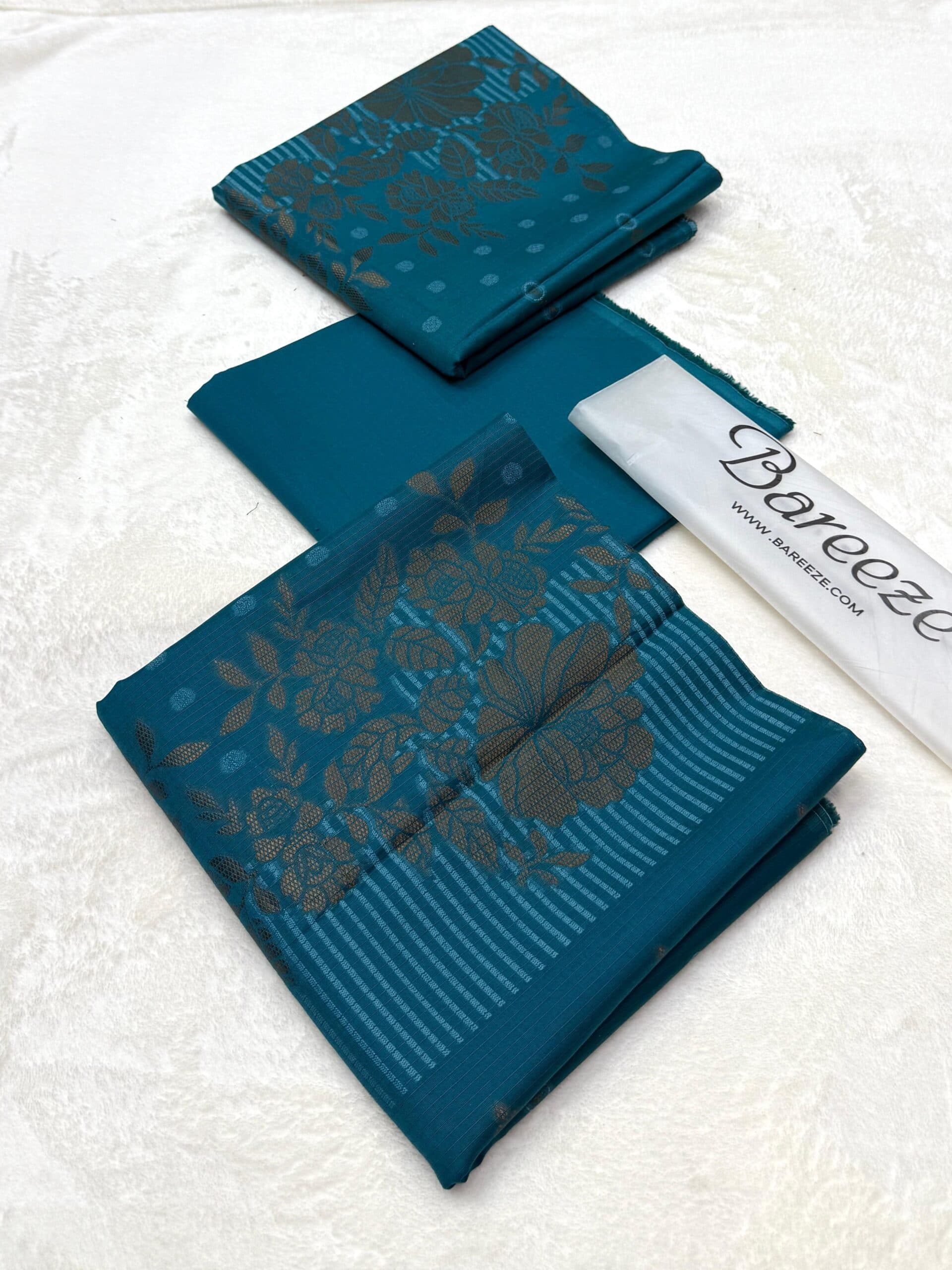 Bareeze Unstitched Embroided 3 piece Lawn Suit