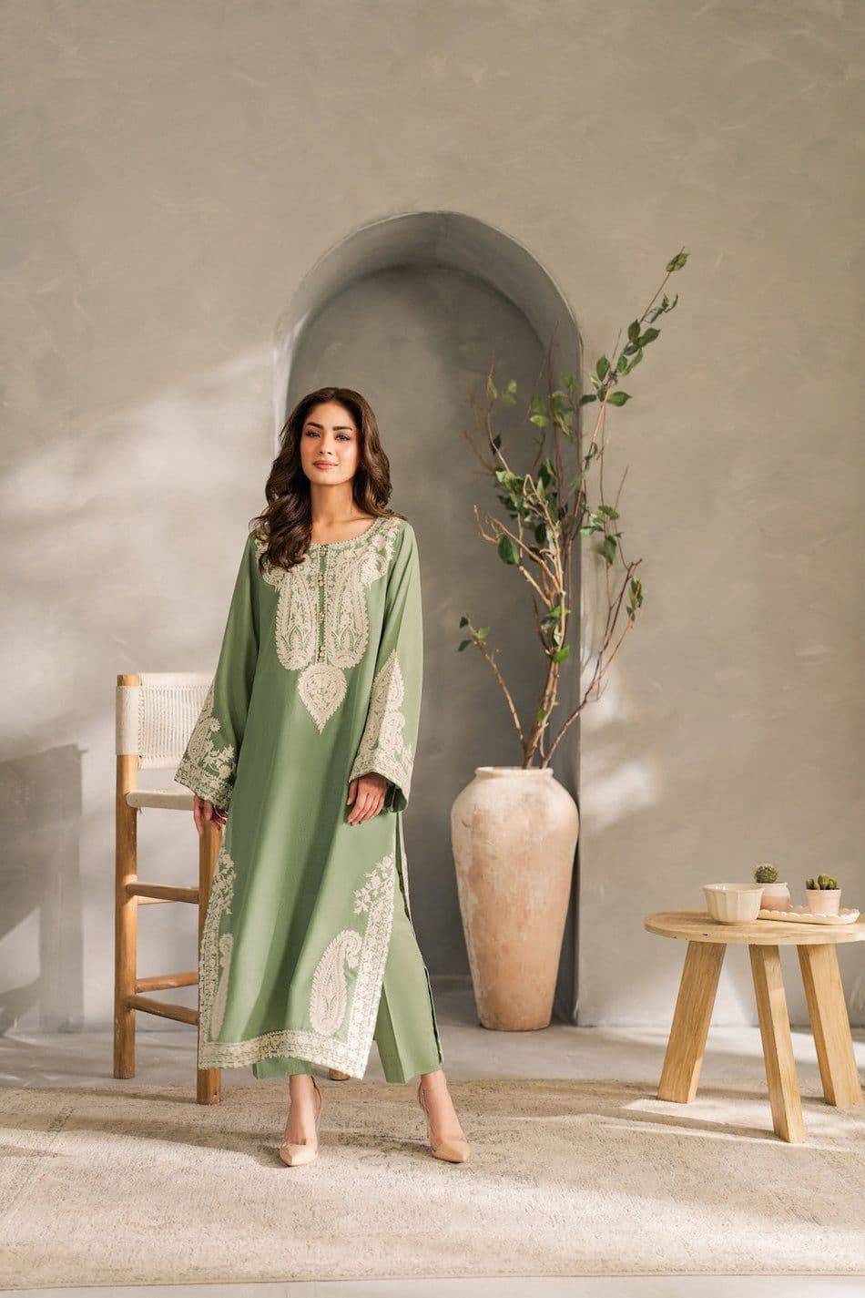 Unstitched Embroidered Lawn Suit