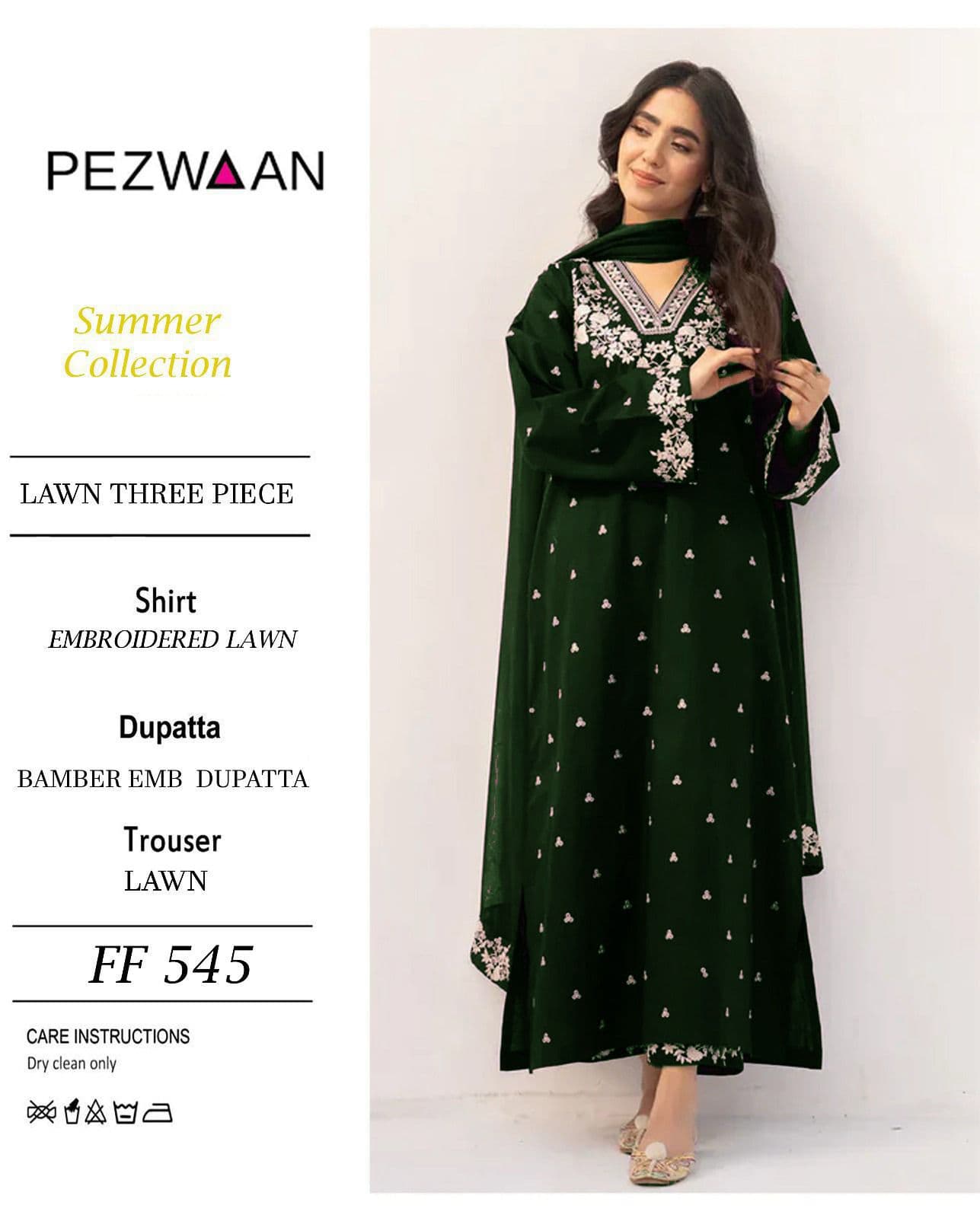 Pezwaan 3 piece Lawn Suit