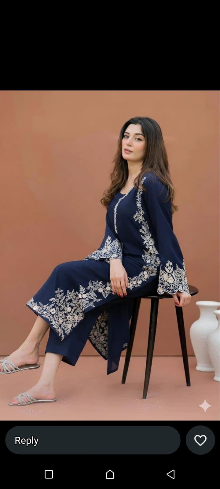 Unstitched Embroided 3 piece Lawn Suit