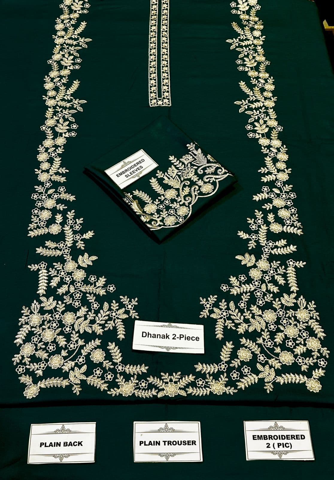 Dhanak Unstitched Embroided 2 piece Lawn Suit