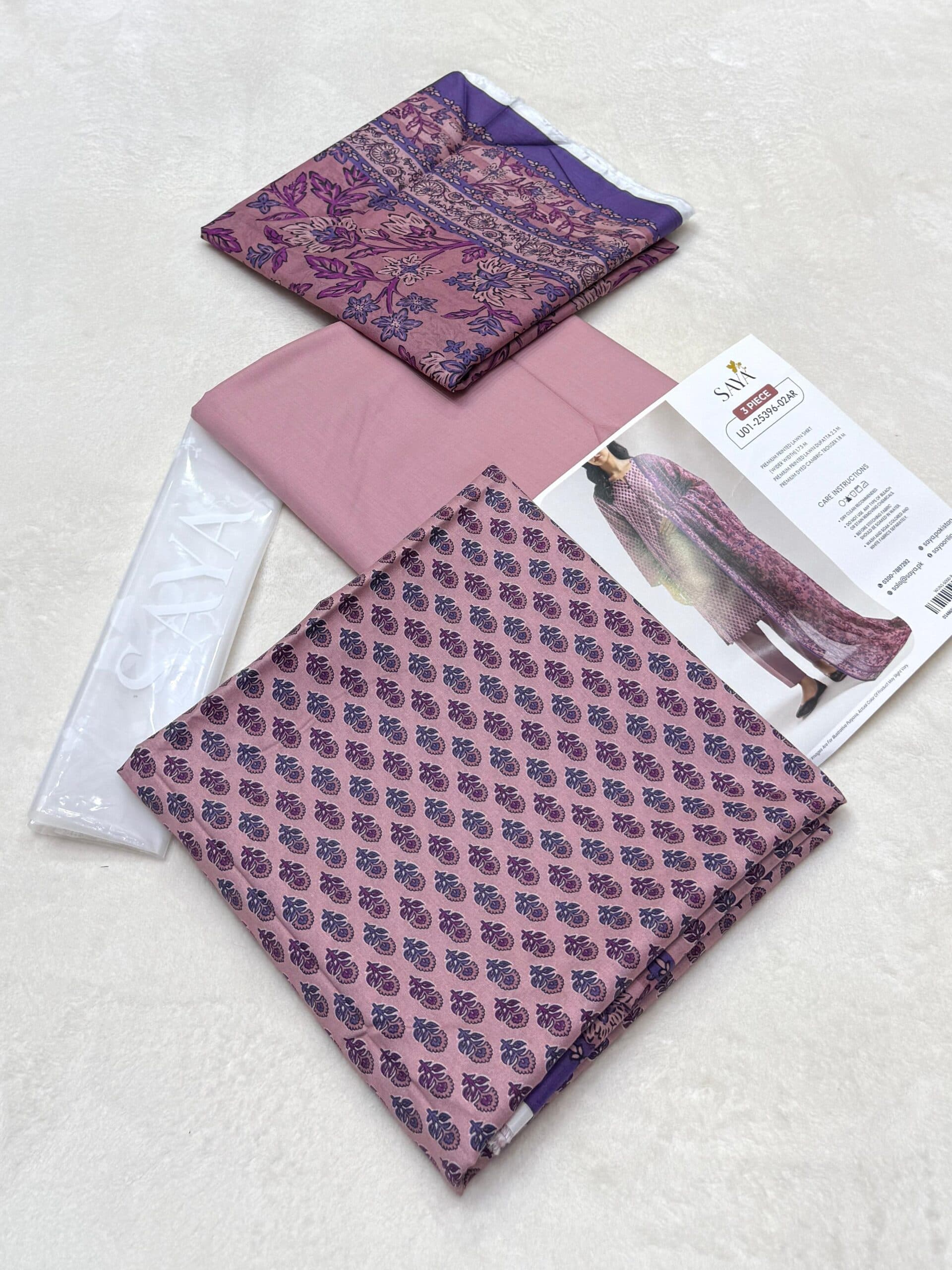 Saya Embroidered Lawn Suit