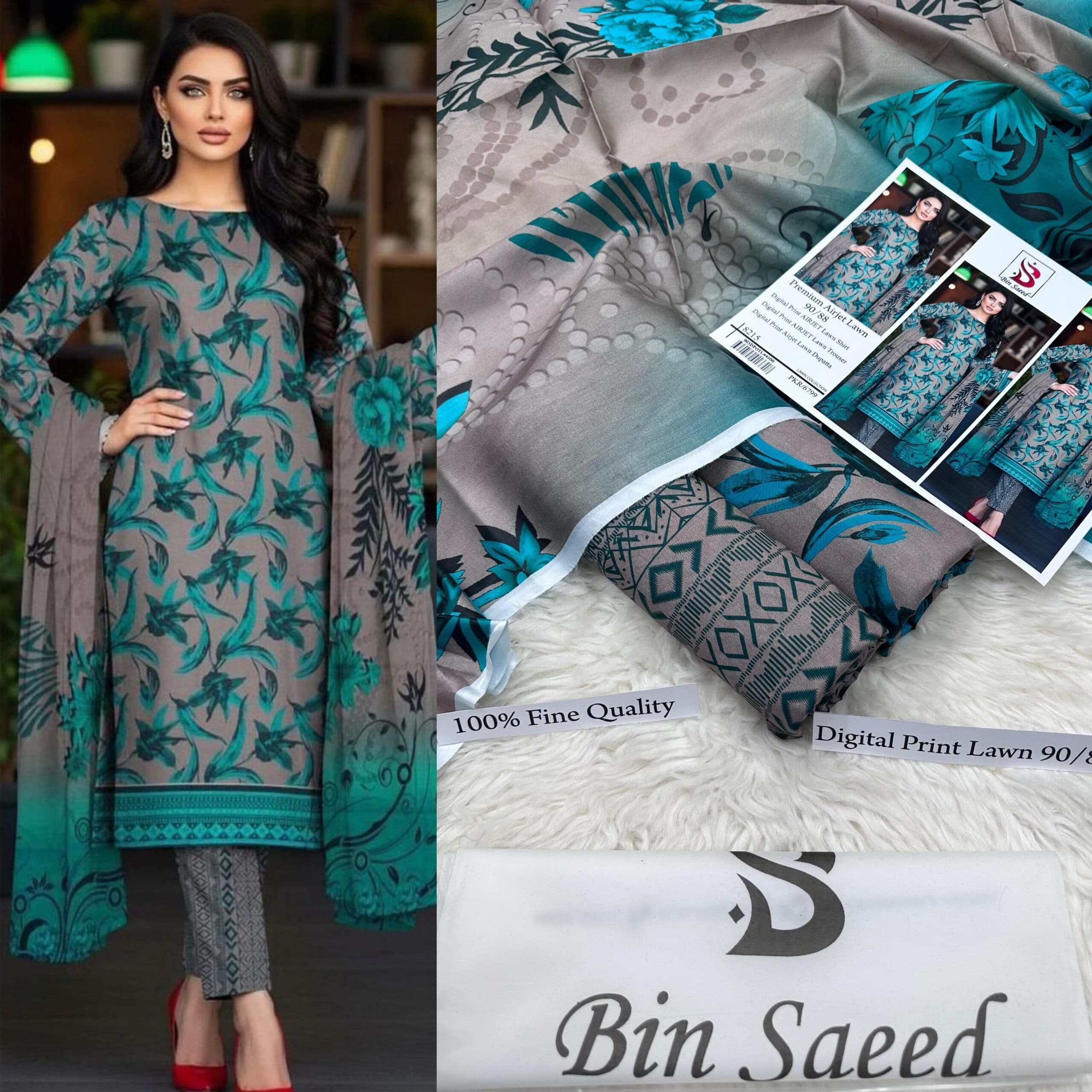 Bin Saeed Lawn Suit