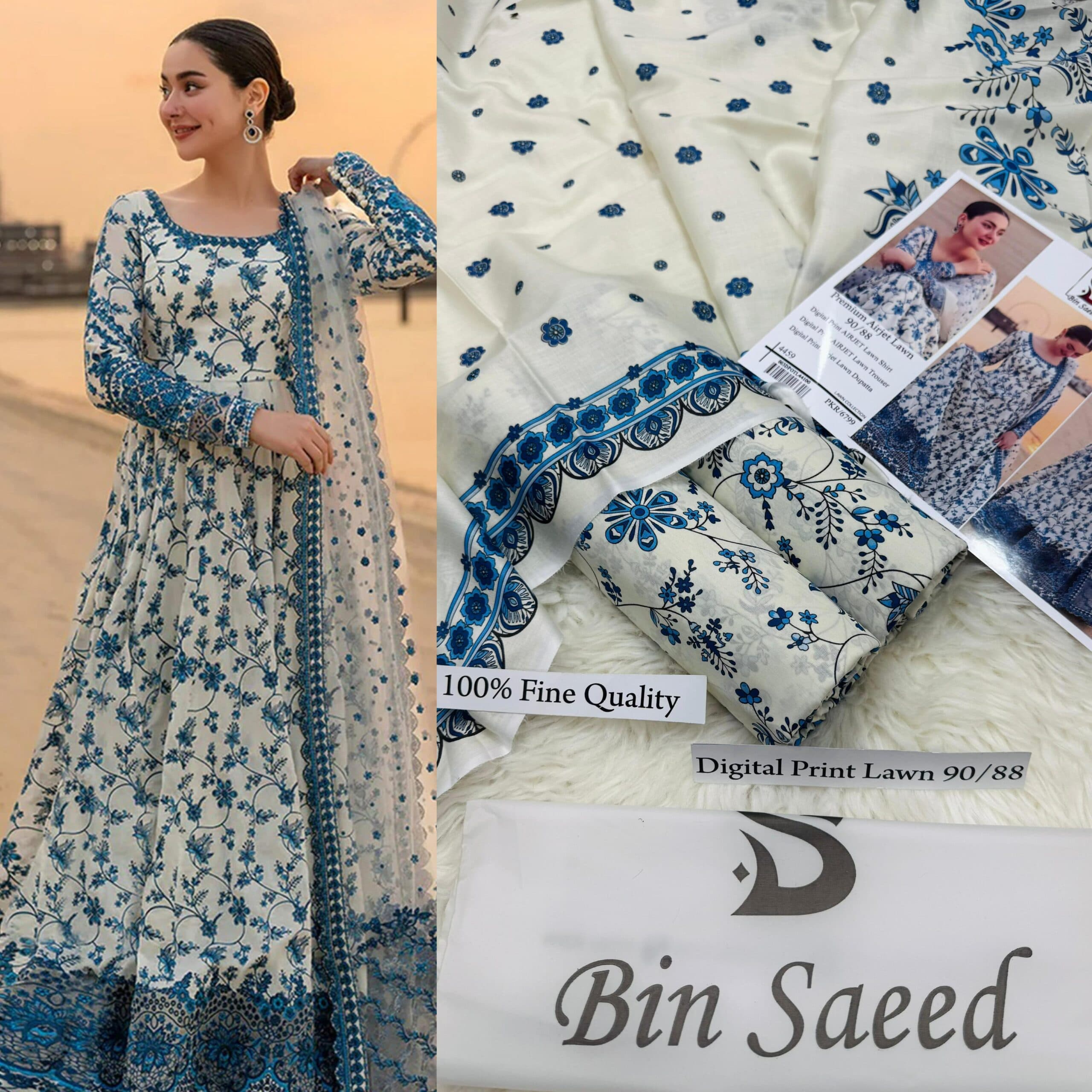 Bin Saeed 3 Piece Suit